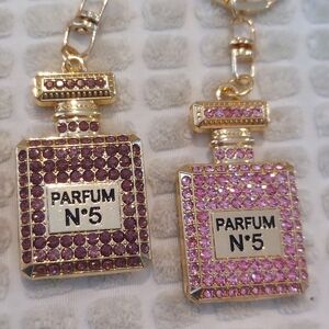 New Perfume Keyring Purse Charm in 4 colors